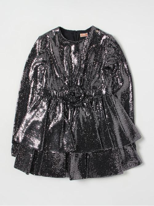ELISABETTA FRANCHI La Mia Bambina ABITO STAMPA PAILLETTES CON RO