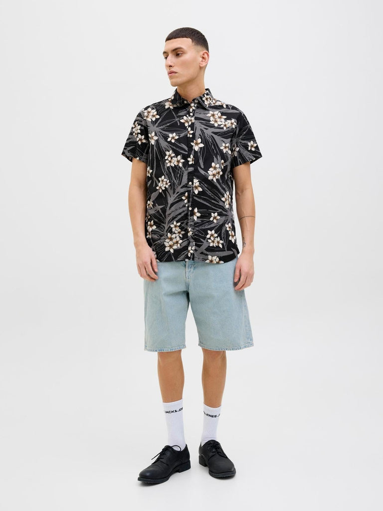 JACK AND JONES JJHAWAII AOP SHIRT SS LN