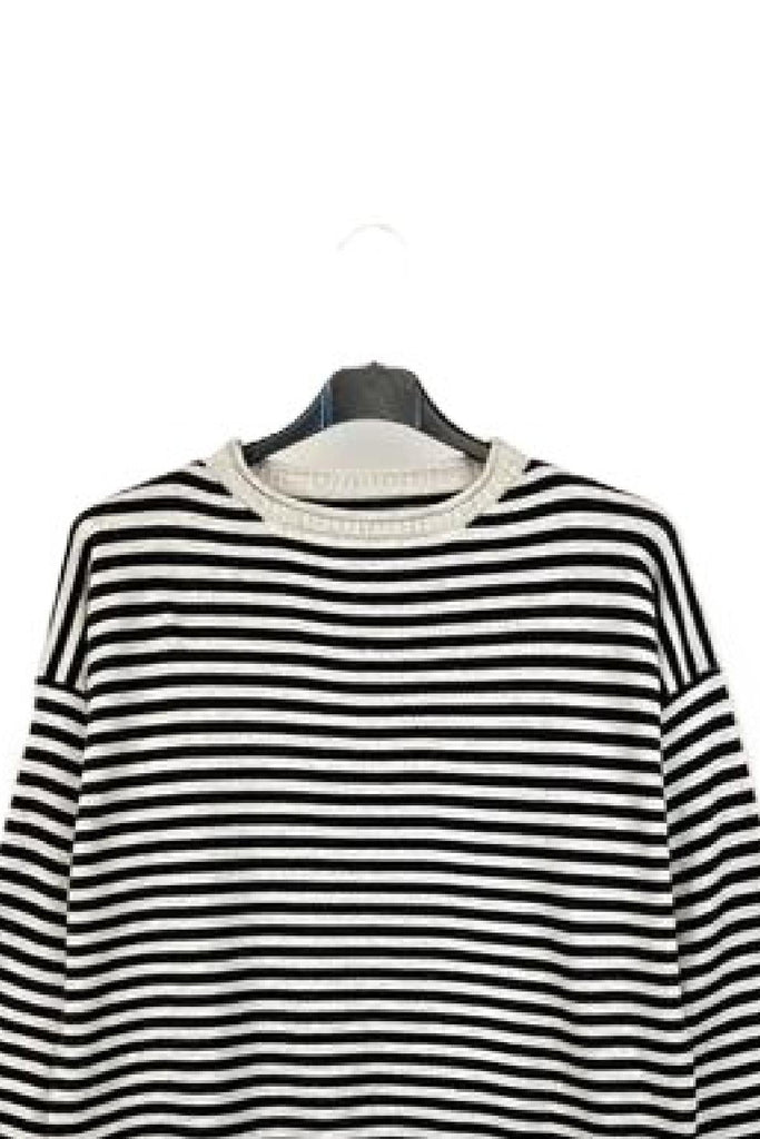 LOVEme Maglia girocollo a righe bicolore