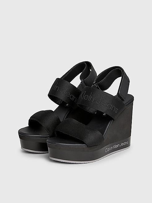 CALVIN KLEIN JEANS WEDGE SANDAL WEBBING