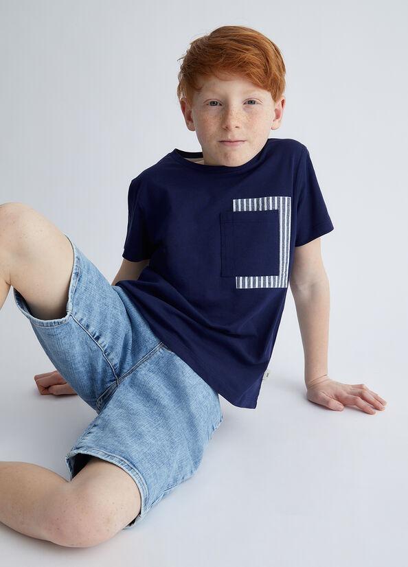 LIU JO T-SHIRT M/C REGULAR C/TASCHINO