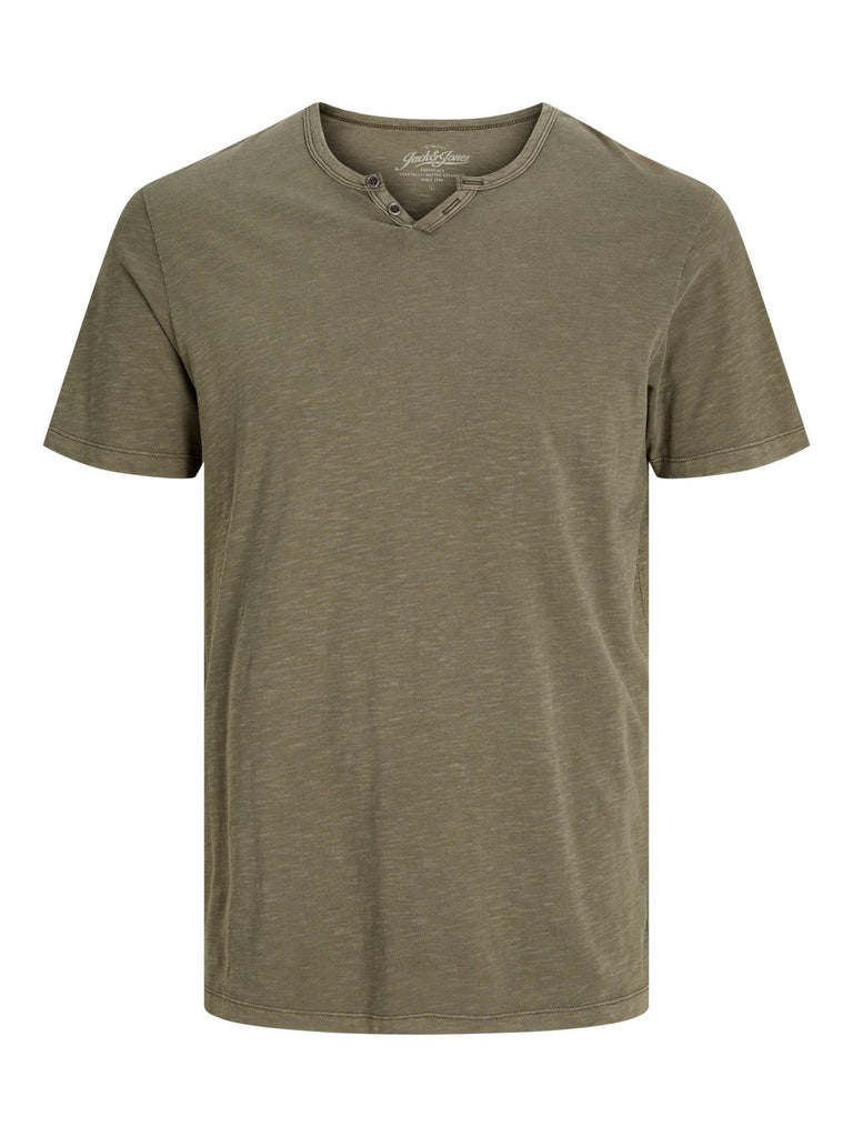 JACK AND JONES JJESPLIT NECK TEE SS NOOS