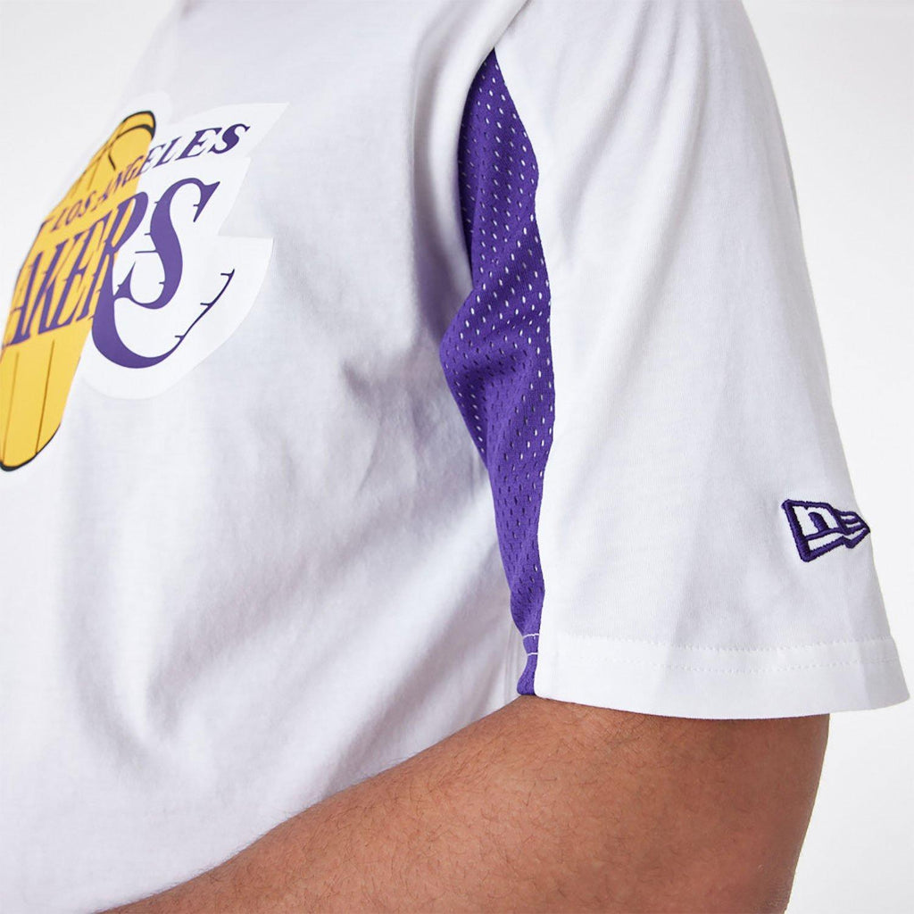 NEW ERA NBA MESH PANEL OS TEE LOSLAK  WHITRP