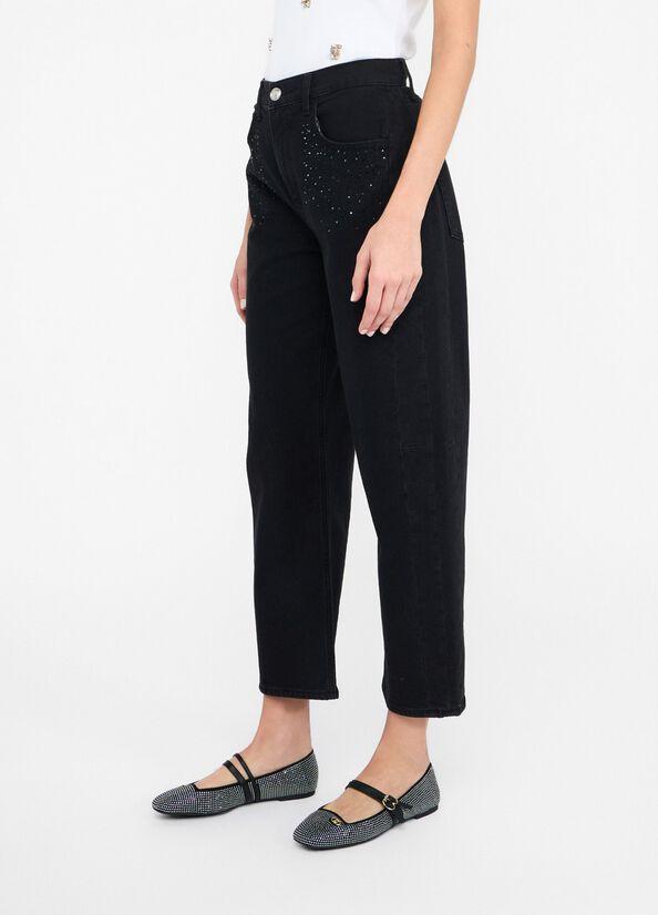 LIU JO ECS PANT.BOY CULT STRASS