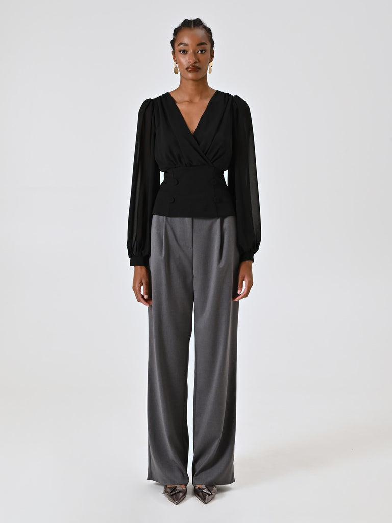 RINASCIMENTO FSTYLE AI9065-B BLUSA SFIANCATA