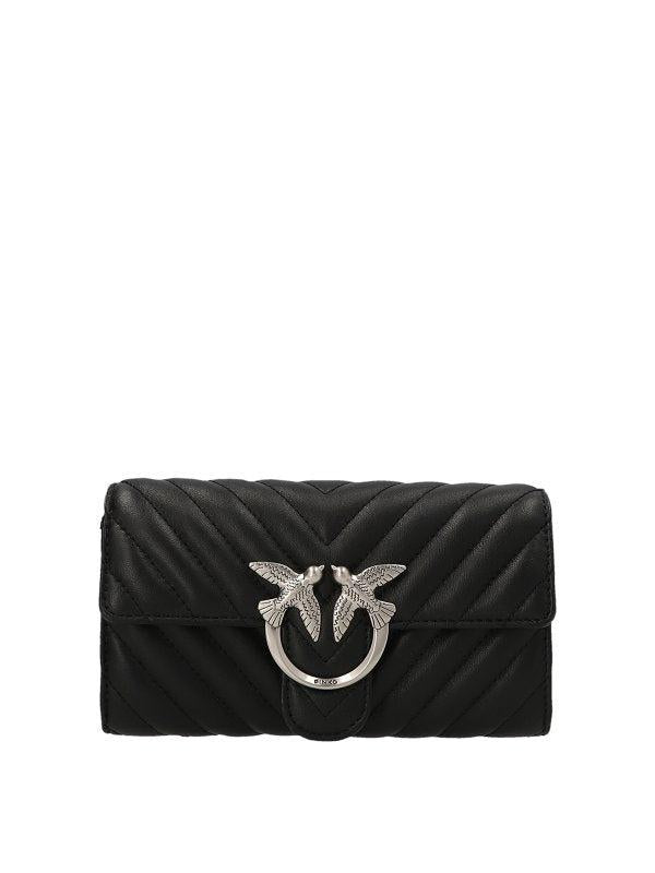 PINKO LOVE ONE WALLET C  SHEEP NAPPA CHEVRON