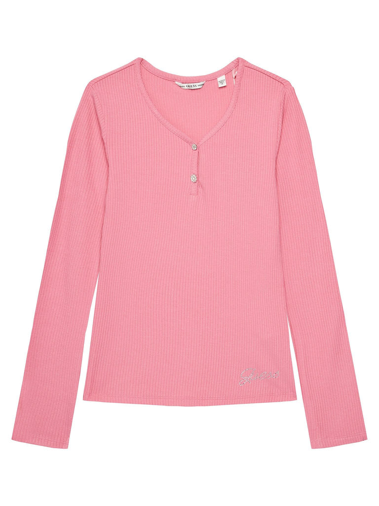 GUESS VISCOSE RIB LS T-SHIRT_MINIME