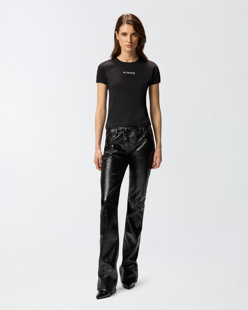 PINKO INTENSO T-SHIRT JERSEY RICAMO