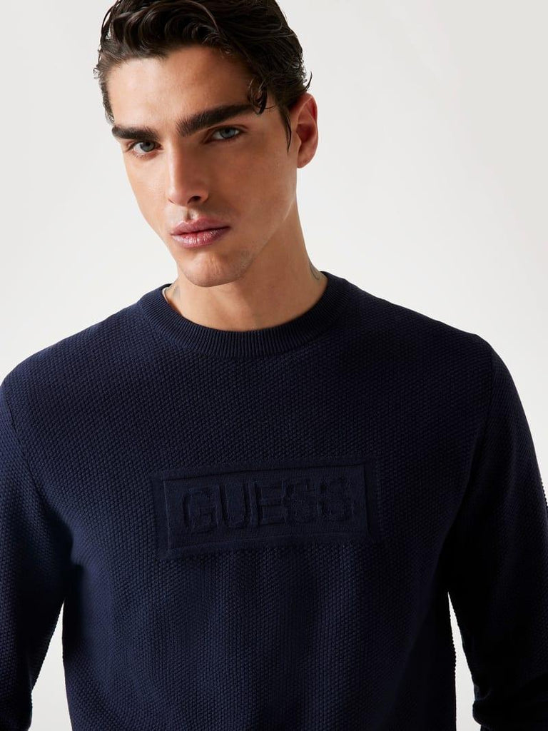 GUESS HARRISON CN LS STITCH LOGO SWT