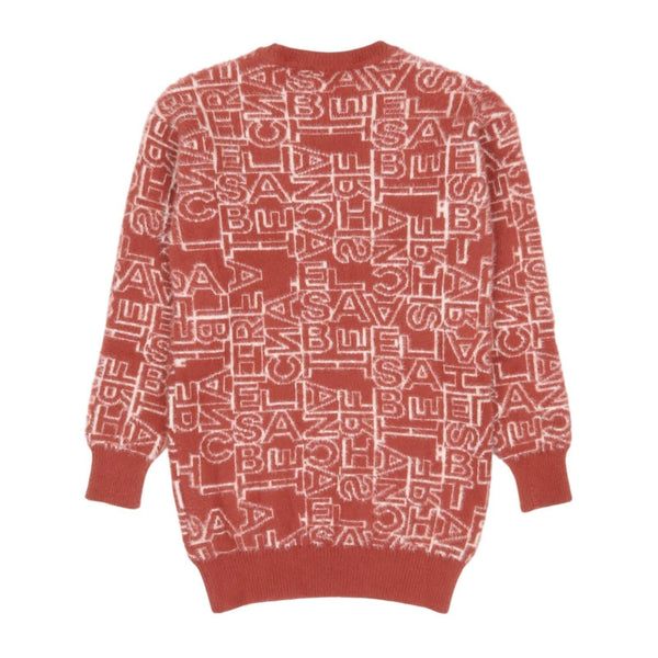 ELISABETTA FRANCHI La Mia Bambina ABITO TRICOT JACQUARD LETTERING