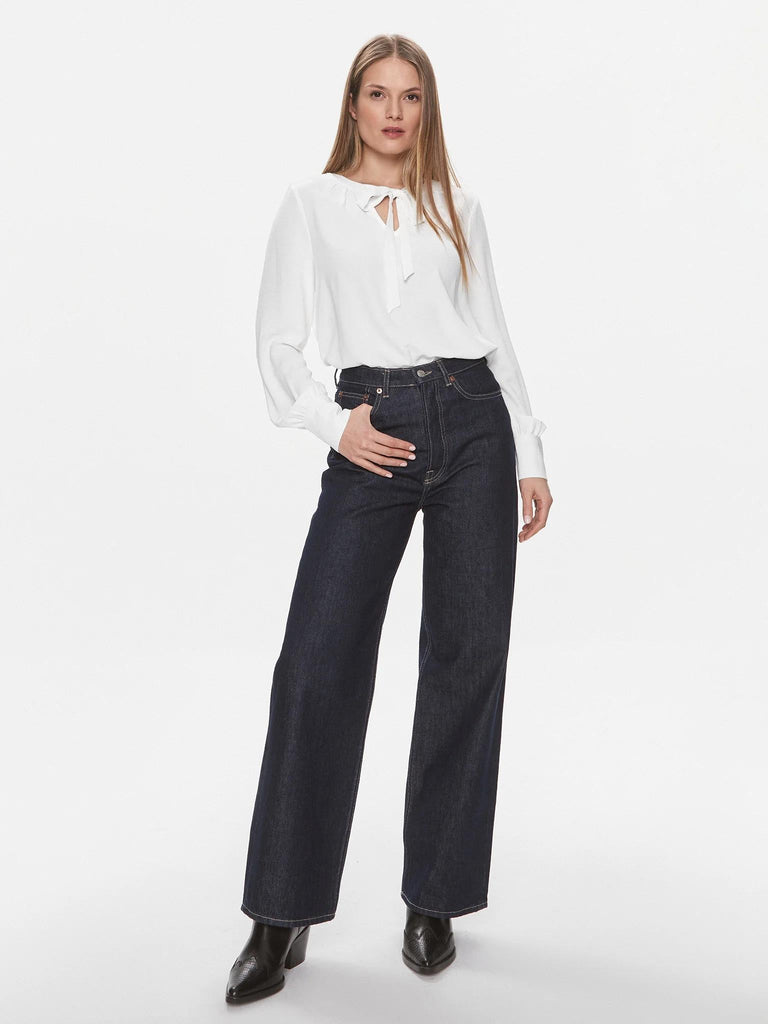 VERO MODA VMALVA BRIT LS TIE TOP WVN GA
