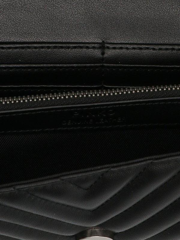 PINKO LOVE ONE WALLET C  SHEEP NAPPA CHEVRON