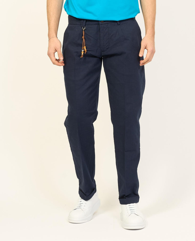YES ZEE PANTALONE UOMO TIPO CHINOS CON PINCES