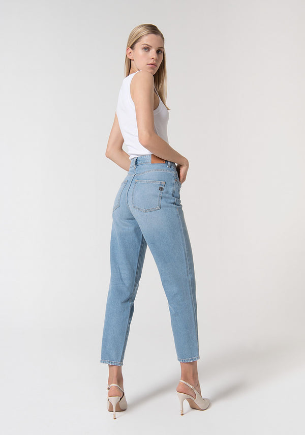 FRACOMINA VERA1-MOM FIT PANT BLEACHED