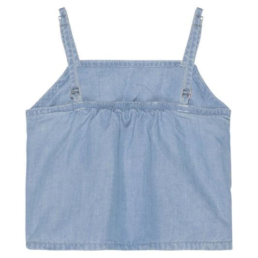 CALVIN KLEIN JEANS DENIM LOGO STRAP TOP
