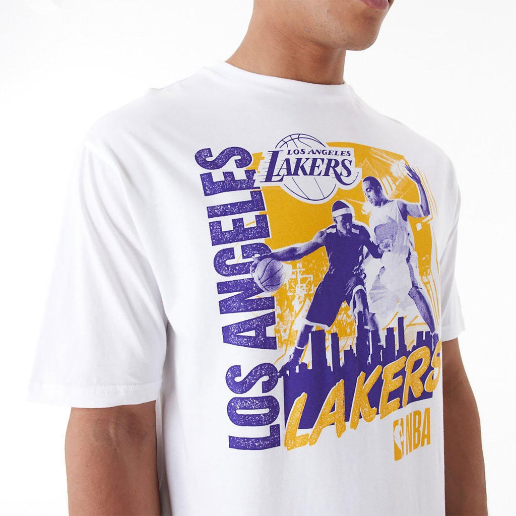 NEW ERA NBA PLAYER GRAPHIC OS TEE LOSLAK  WHITRP