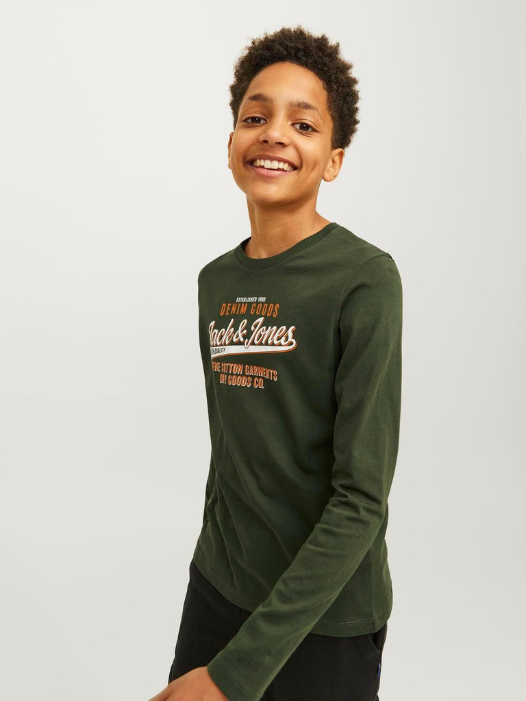 JACK JONES KIDS JJELOGO TEE LS O-NECK 2 COL NOOS JNR