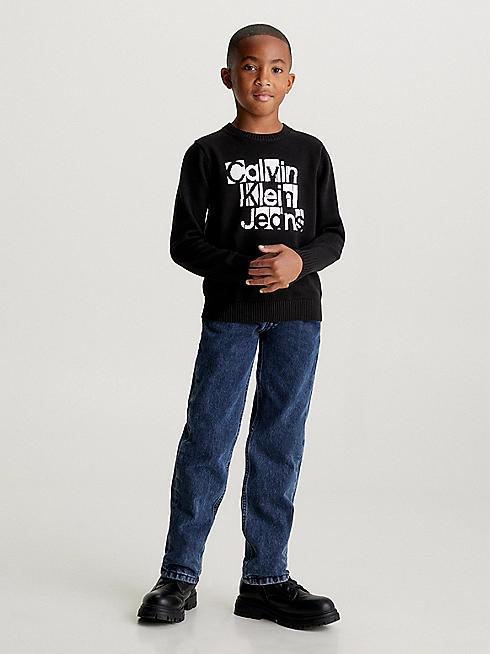 CALVIN KLEIN JEANS INST. GRID GRAPHIC SWEATER