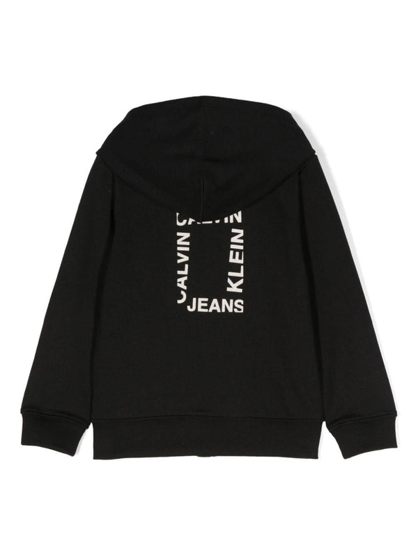 CALVIN KLEIN JEANS MINI HERO FLOCK ZIP-THROUGH