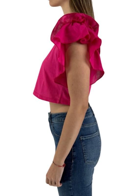 MARKUP T-SHIRT IN JERSEY CON ROUCHES