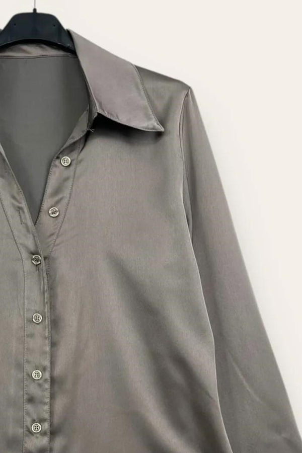 LOVEme Camicia in raso scollo a V