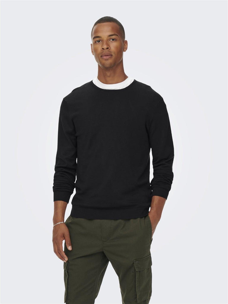 ONLY&SONS ONSWYLER LIFE REG 14 LS CREW KNIT NOOS