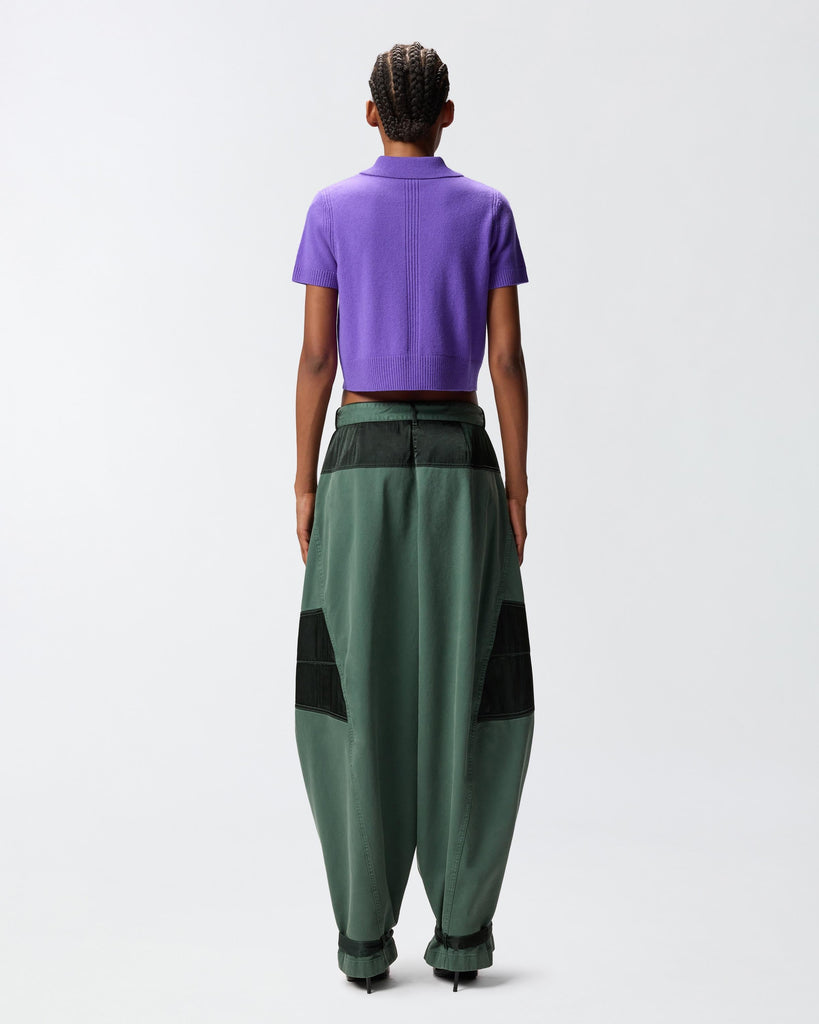 PINKO LIDIA PANTALONE COTONE E RASO