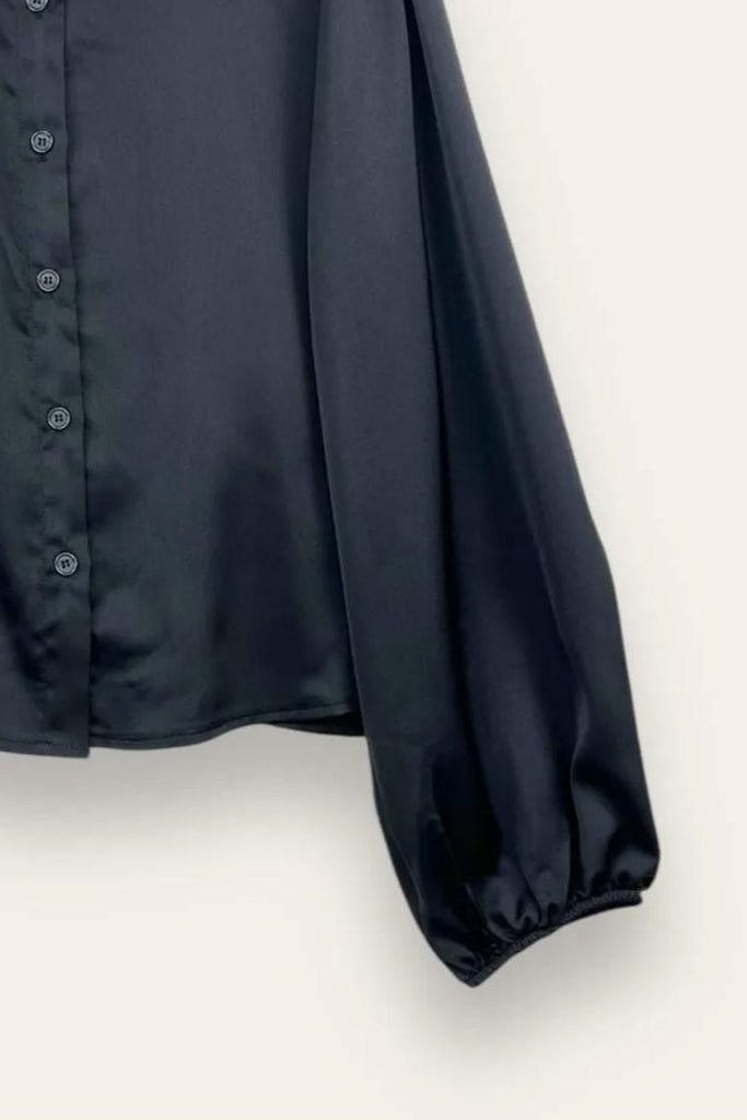 LOVEme Camicia in raso con elastico al polso