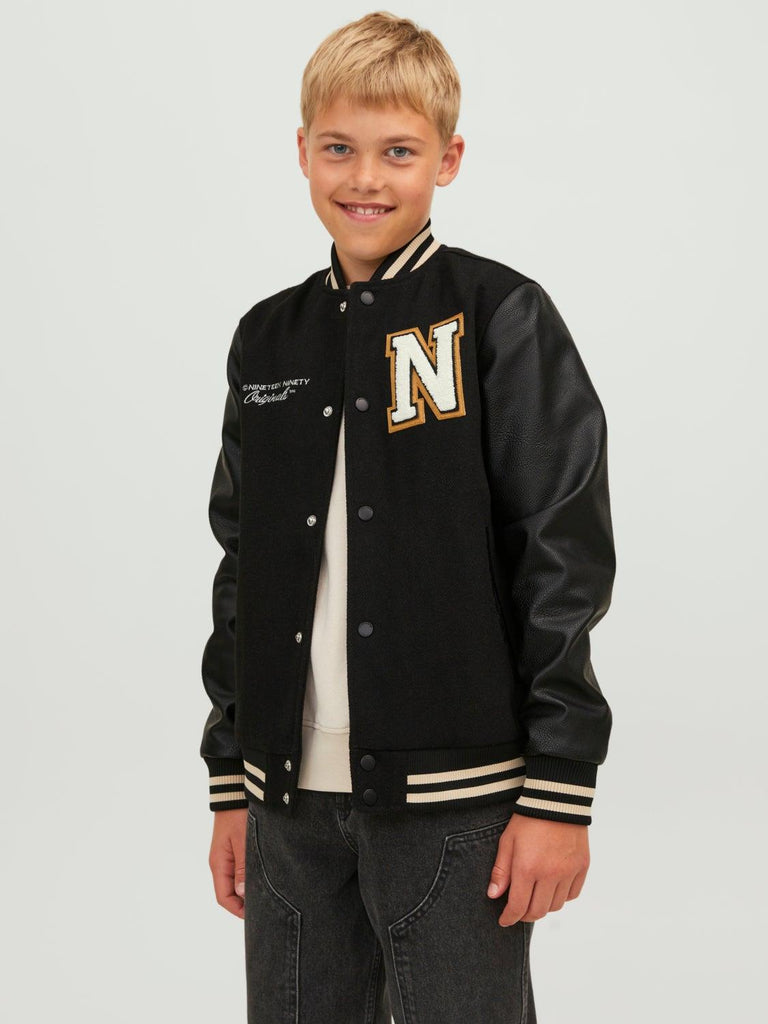 JACK JONES KIDS JORCOLLEGE WOOL BLEND BOMBER JACKET JNR