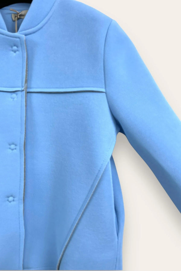 LOVEme Giacca neoprene con bottoni a taglio vivo