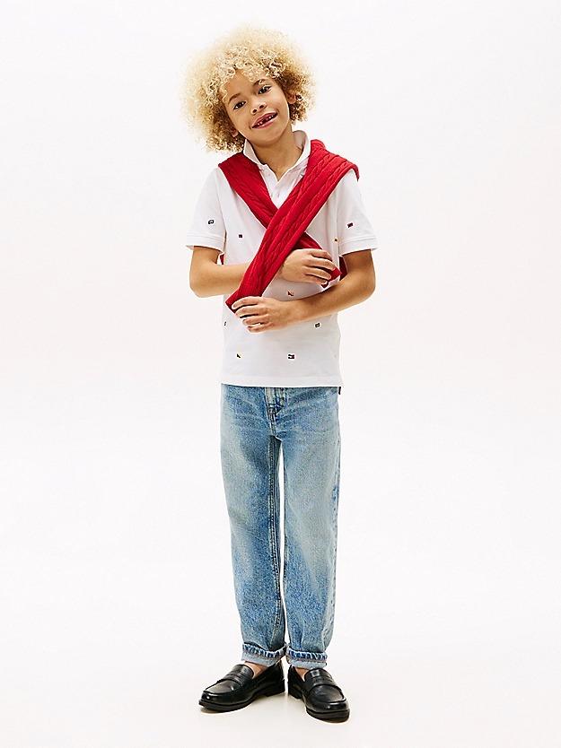 TOMMY HILFIGER ALL OVER FLAG EMB POLO SS