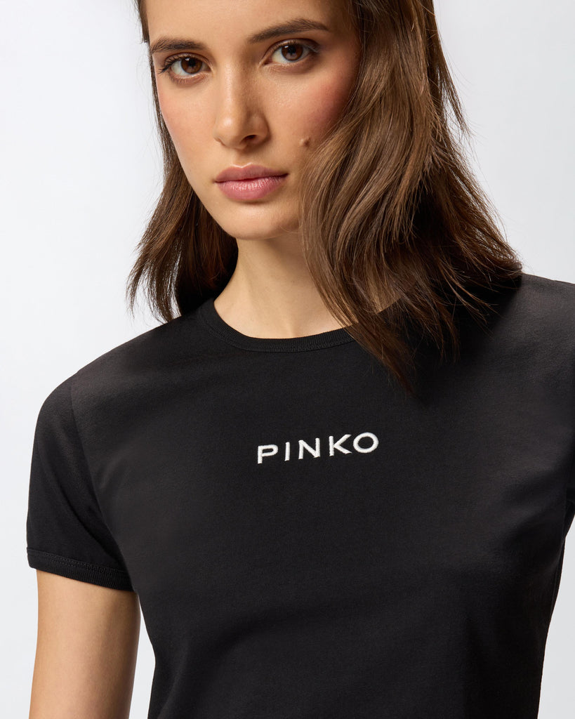 PINKO INTENSO T-SHIRT JERSEY RICAMO