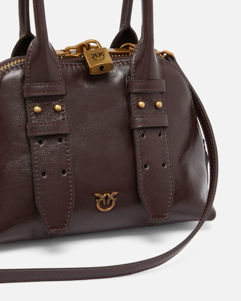 PINKO BOWLING BAG ZIP MINI PELLE NAP