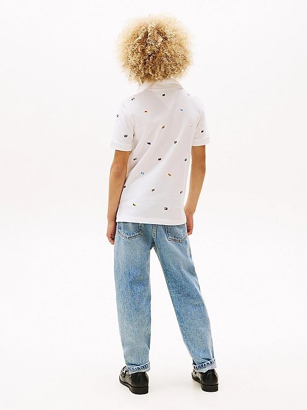 TOMMY HILFIGER ALL OVER FLAG EMB POLO SS