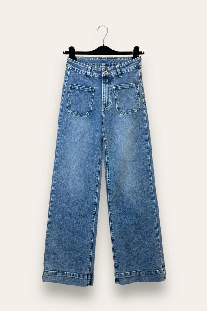 LOVEme Jeans a palazzo con tasche applicati davanti