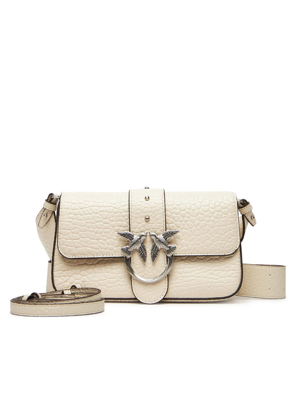 PINKO LOVE ONE MINI SLOUCHY FL PELLE