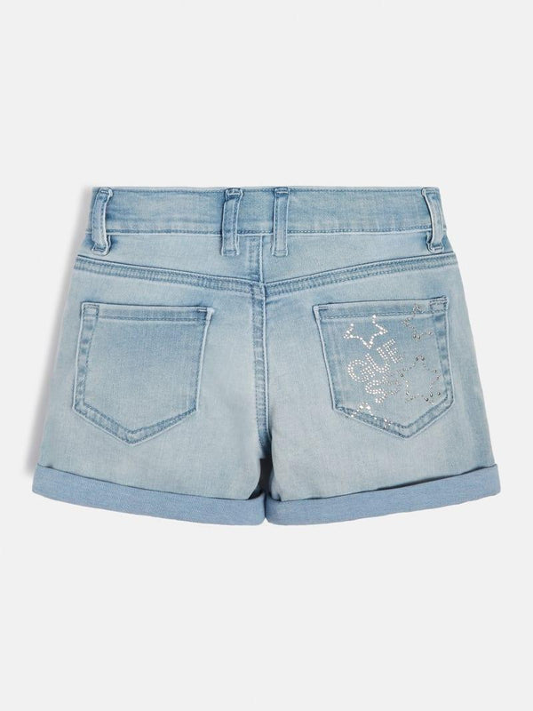 GUESS DENIM SHORTS W/STRASS AT BACK