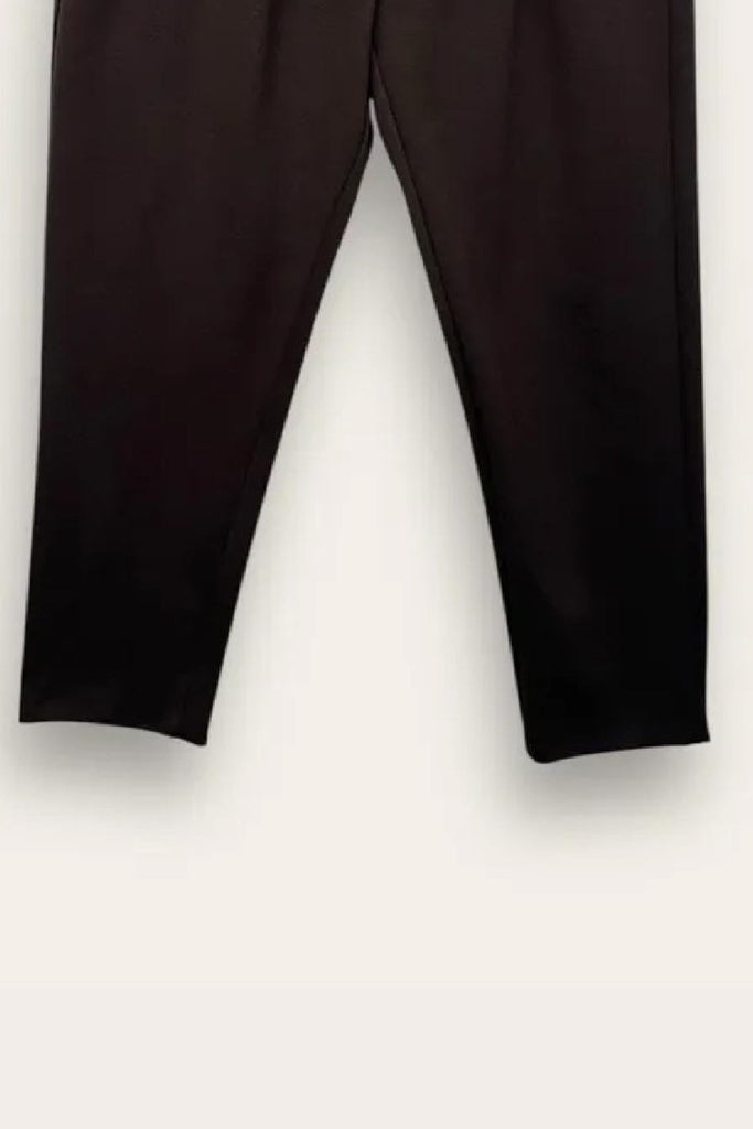 LOVEme Pantalone a sigaretta punto milano, pieghe in vita