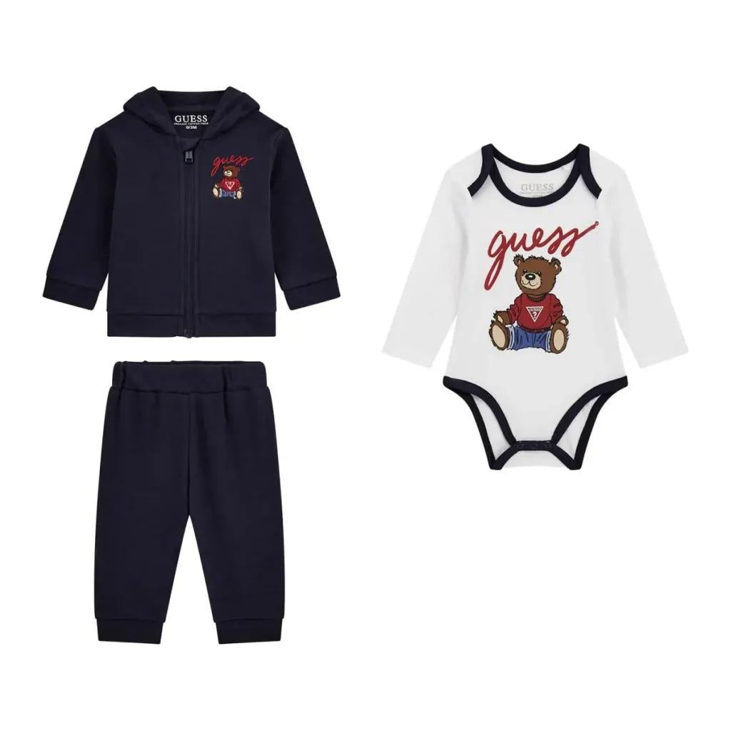 GUESS SET ACTIVE TOP+LS BODY+PANTS