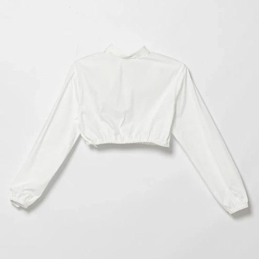 PINKO CAMICIA CROPPED CON RICAMO