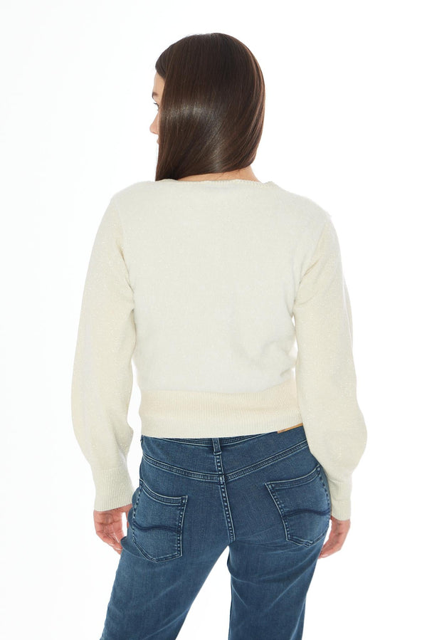 YES ZEE MAGLIA DONNA CARDIGAN CORTO