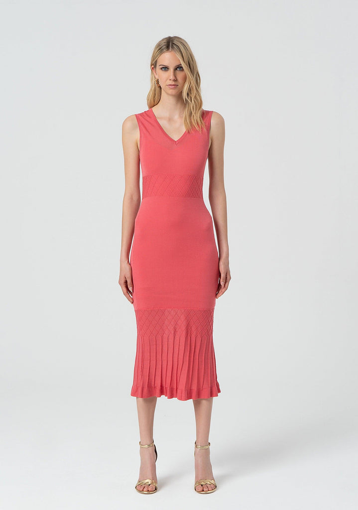 FRACOMINA KNITTED DRESS CORAL