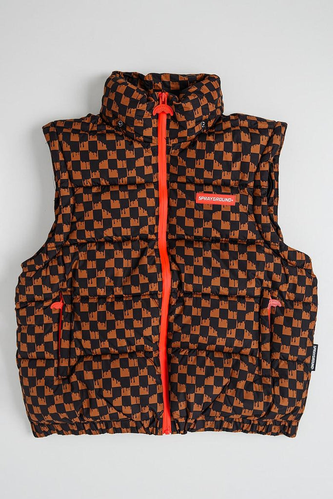 SPRAYGROUND DRIP CHECK DETACH SLEEVE DOWN JKT J