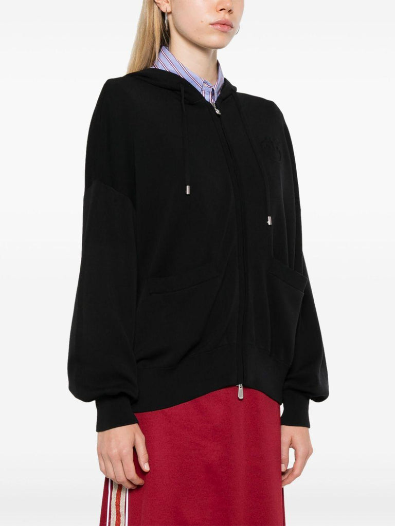 PINKO TIRAGE HOODIE CARDIGAN RASATO