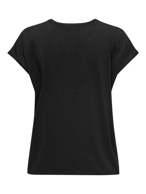 ONLY ONLCLAUDIA S/S GLITTER STRIPE TOP JRS