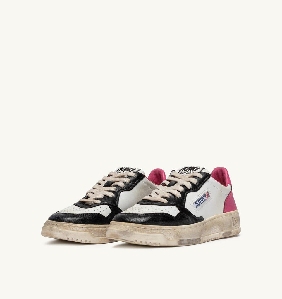 AUTRY SUP VINT LOW WOM - LEAT/LEAT BLK/SHCKPNK