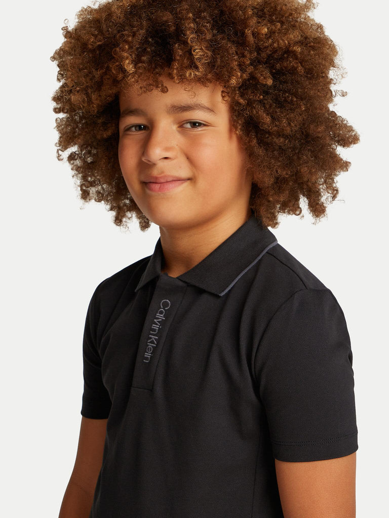 CALVIN KLEIN JEANS EMBRO. CK LOGO PIQUE POLO