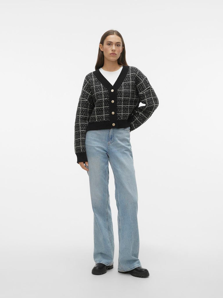 VERO MODA VMKIA LS V-NECK CROP CARDIGAN CO