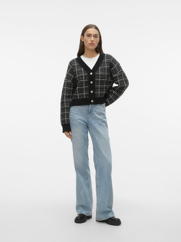 VERO MODA VMKIA LS V-NECK CROP CARDIGAN CO