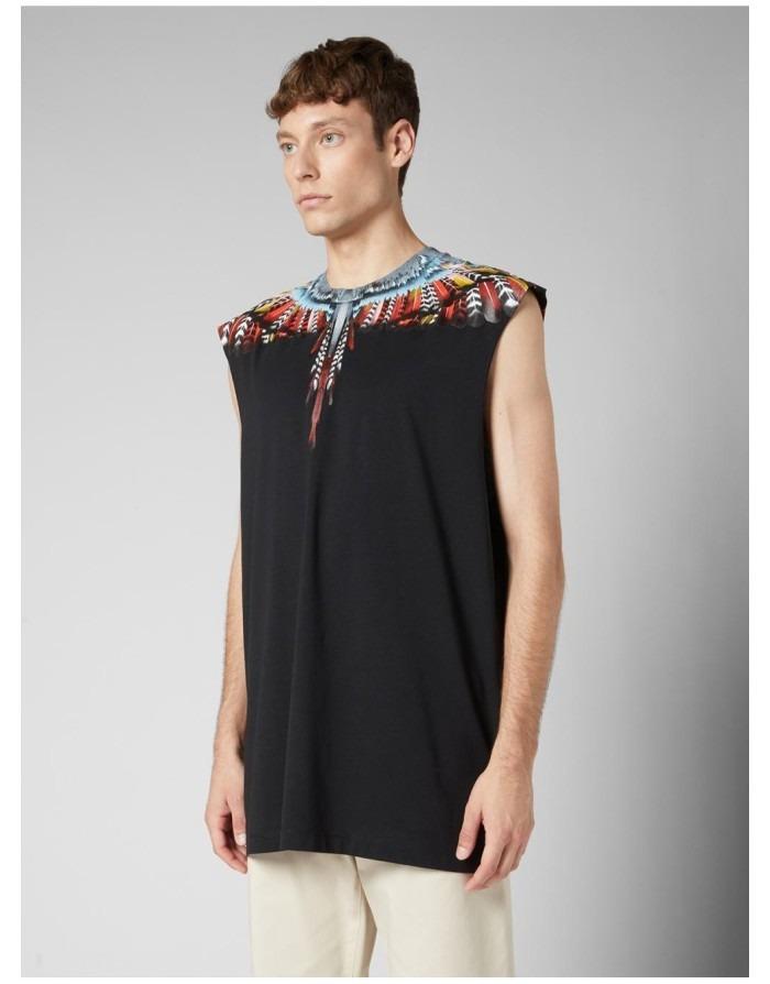 MARCELO BURLON COUNTY OF MILAN Tank top Grizzly Wings in jersey di cotone
